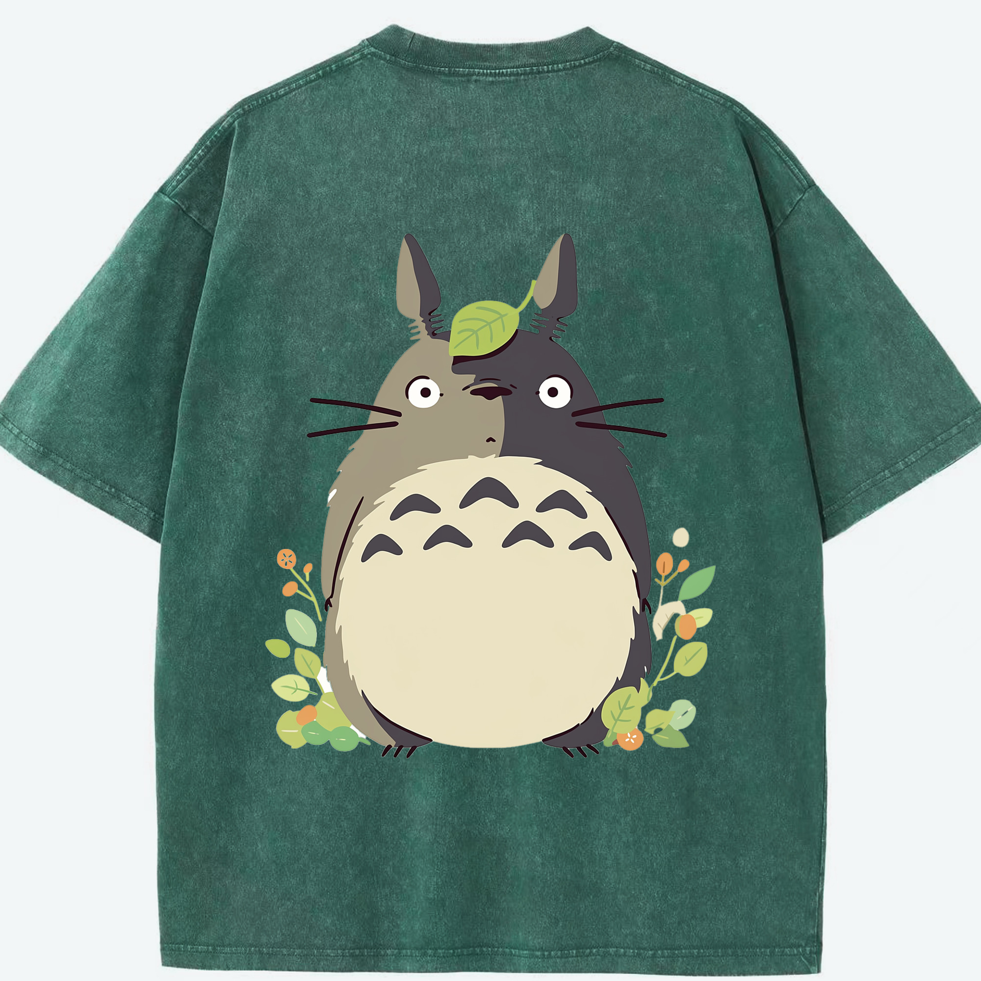 （画像用） となりのトトロ 草壁メイ 草壁サツキ My Neighbor Totoro Satsuki Kusakabe Mei Kusakabe 綿100% ヴィンテージ風 半袖Tシャツ（背面プリント）